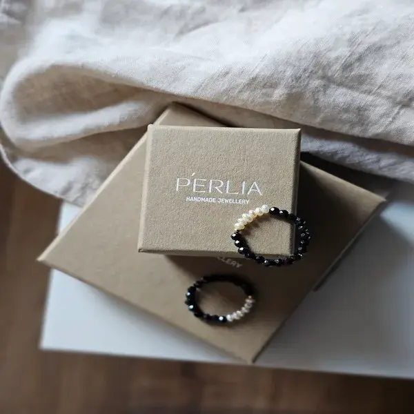 Pierścionek | TURMALIN, PERŁA