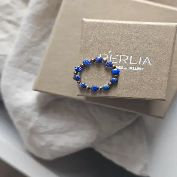 Pierścionek | LAPIS LAZULI, HEMATYT