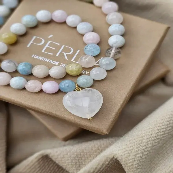 Naszyjnik | MORGANIT, KRYSZTAŁ GÓRSKI