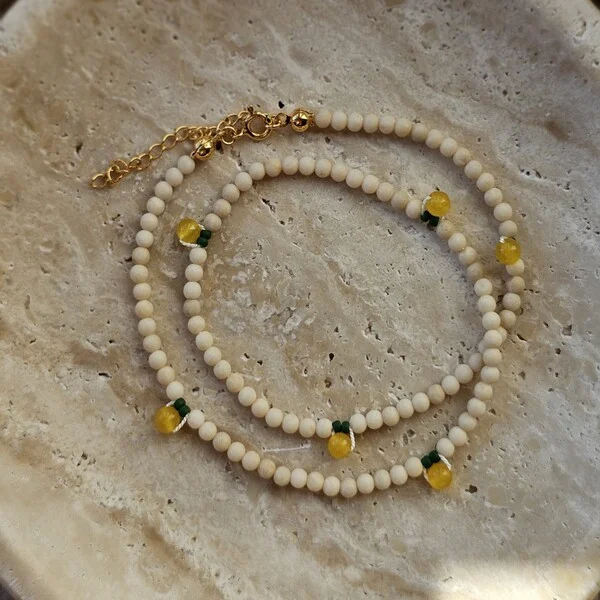 Naszyjnik owocowy | KAMIEŃ RZECZNY, JADEIT