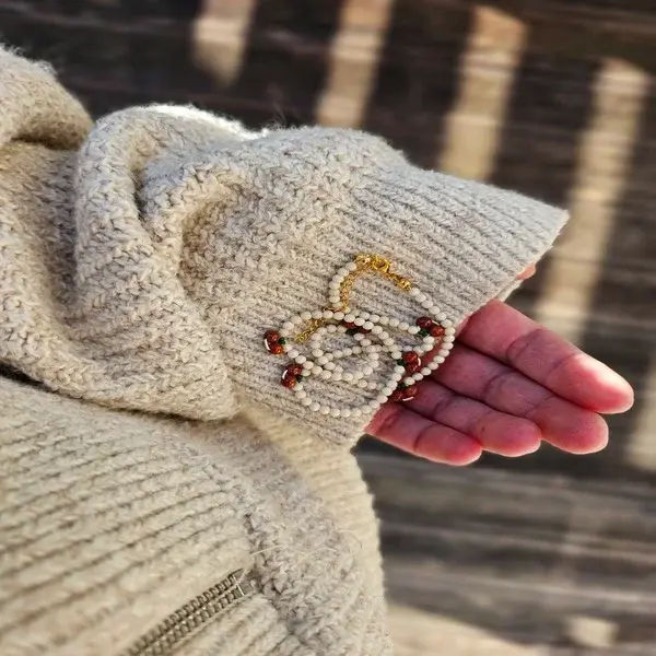 Naszyjnik owocowy | KAMIEŃ RZECZNY, JASPIS