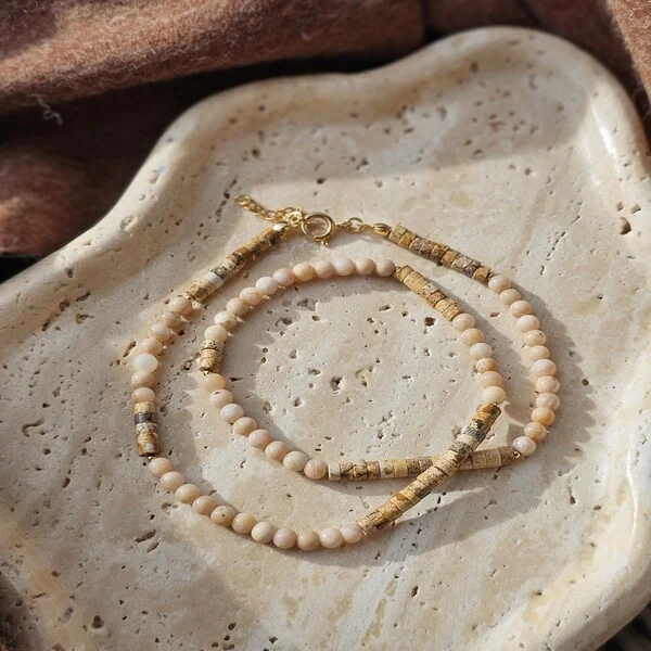 Naszyjnik | KAMIEŃ SŁONECZNY, JASPIS