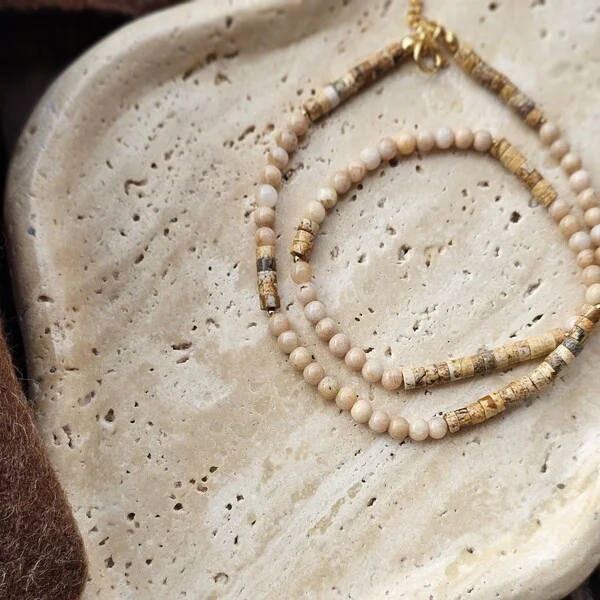 Naszyjnik | KAMIEŃ SŁONECZNY, JASPIS