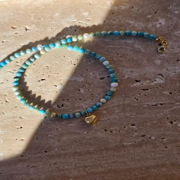 Naszyjnik | OPAL NIEBIESKI, PERŁ