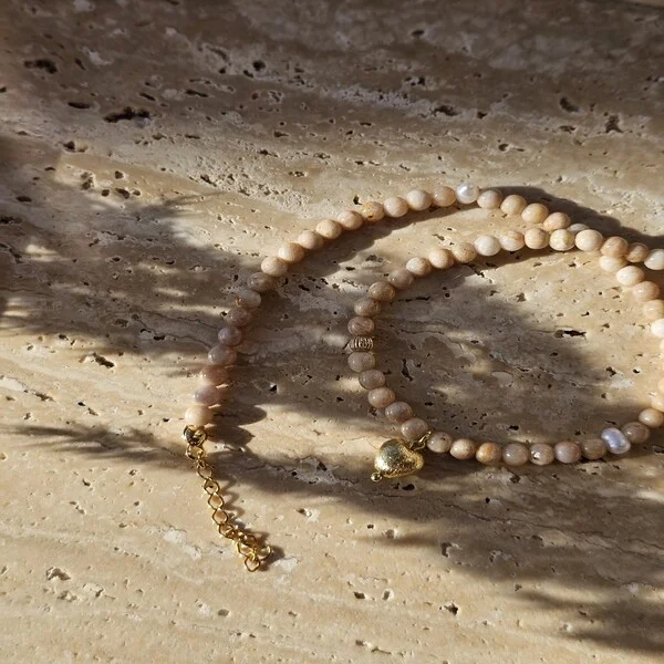 Naszyjnik | KAMIEŃ SŁONECZNY, PERŁA