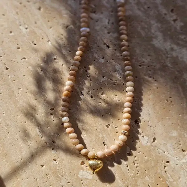 Naszyjnik | KAMIEŃ SŁONECZNY, PERŁA