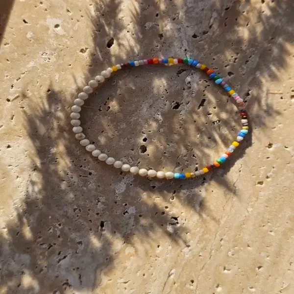 Bransoletka | KAMIEŃ RZECZNY, koraliki toho