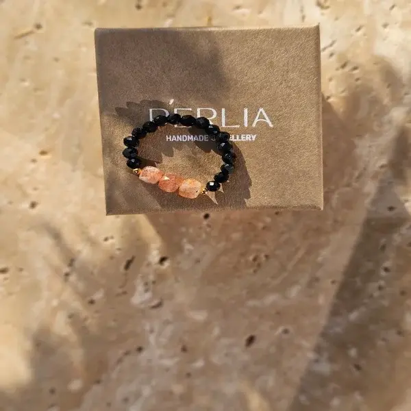 Pierścionek | KAMIEŃ SŁONECZNY, TURMALIN