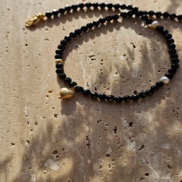 Naszyjnik | TURMALIN, PERŁA