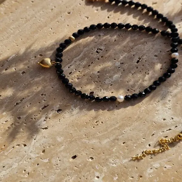 Naszyjnik | TURMALIN, PERŁA