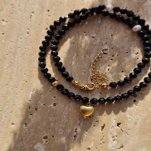 Naszyjnik | TURMALIN, PERŁA